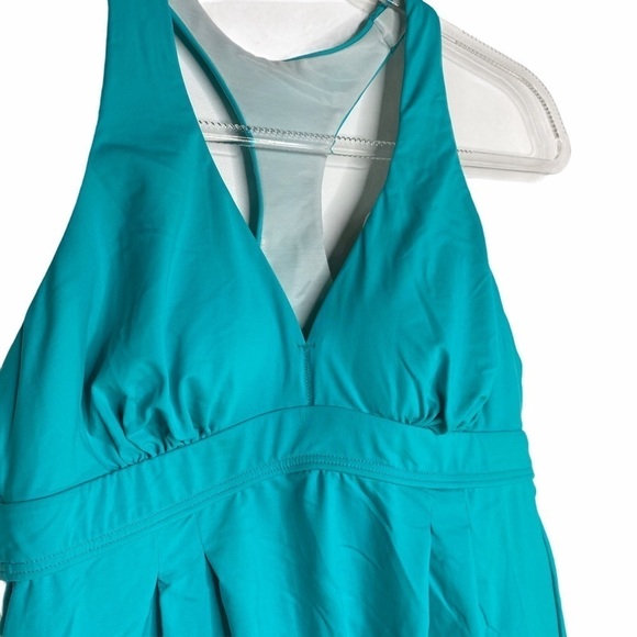 NWT Lands End aqua racerback Tankini top - Picture 5 of 11